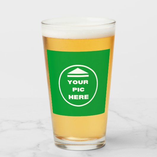 Glass Cup 16oz - gepersonaliseerd Voeg uw Afbeeldi Glas (Voorkant gevuld)