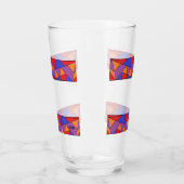 Glass Cup : Abstract Design Glas (Links)
