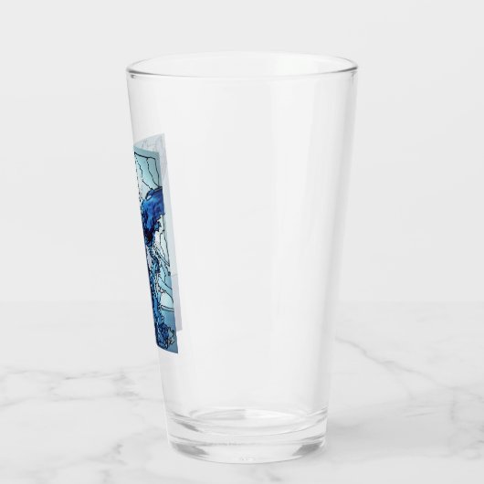 Glass Cup Blue Angel Glas (Links)