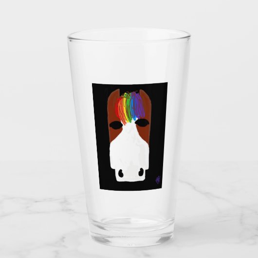Glass Cup - LGBTQ Paard Glas (Voorkant)