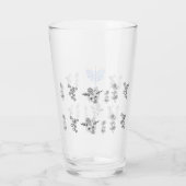 Glass Cup menorah bloemen  stijl Glas (Achterkant)