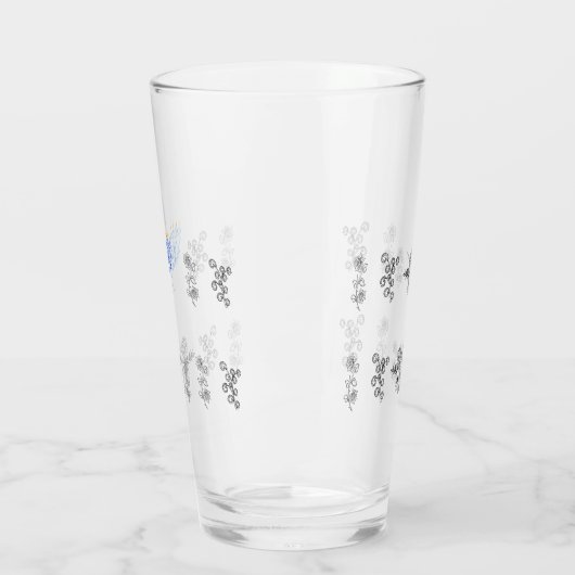 Glass Cup menorah bloemen  stijl Glas (Links)