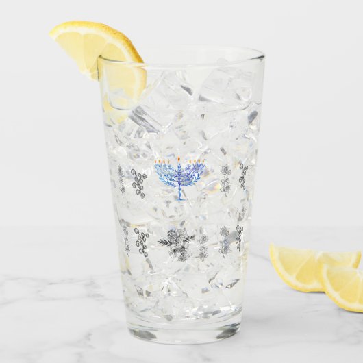 Glass Cup menorah bloemen  stijl Glas (Voorkant ijs)