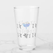 Glass Cup menorah bloemen  stijl Glas (Voorkant)