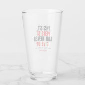 Glass Cup - Never Stop Glas (Achterkant)