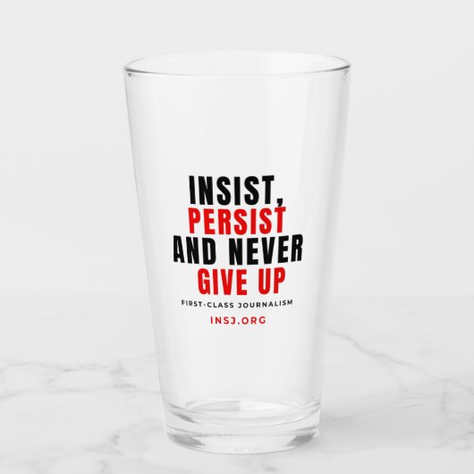 Glass Cup - Never Stop Glas (Voorkant)