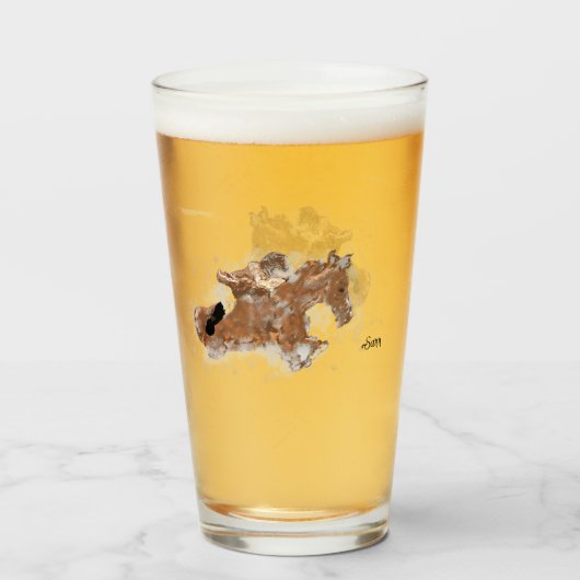 Glass Cup : Race Is On Glas (Voorkant gevuld)