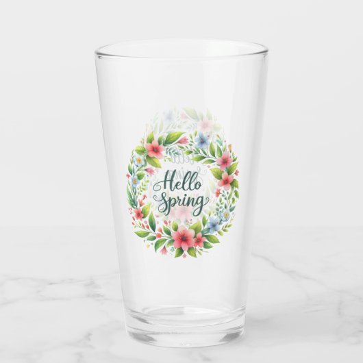 Glass Cup-Spring Floral Drinkware Glas (Achterkant)