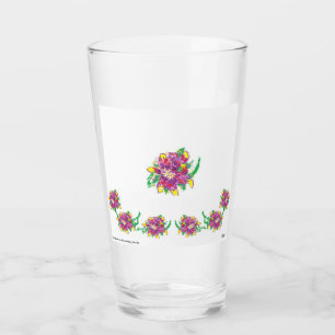 Glass Cup Tumbler Astiatic Lilly