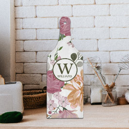 Glass Custom Family Waterverf Flowers Snijplank