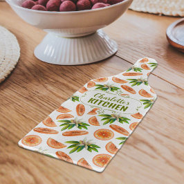 Glass Custom Oranje Waterverf, Keuken Snijplank