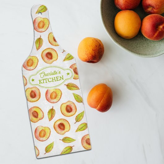 Glass Custom Peach Waterverf, keuken Snijplank