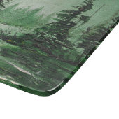 Glass Cutting Board Ann Hayes Schilder Green Fores Snijplank (Hoek)