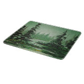 Glass Cutting Board Ann Hayes Schilder Green Fores Snijplank (Hoek)