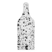 Glass Cutting Board - Black and White Splatters Snijplank (Voorkant)