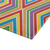 Glass Cutting Board Bullseye Rainbow Snijplank (Hoek)