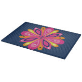 Glass Cutting Board Burst Navy Snijplank (Hoek)