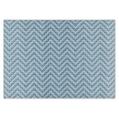 Glass Cutting Board Chevron Stippen Blue Snijplank (Voorkant)