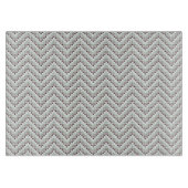 Glass Cutting Board Chevron Stippen Grey Snijplank (Voorkant)