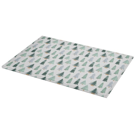 Glass Cutting Board - Christmas Pattern Snijplank (Hoek)