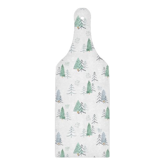 Glass Cutting Board - Christmas Pattern Snijplank (Voorkant)