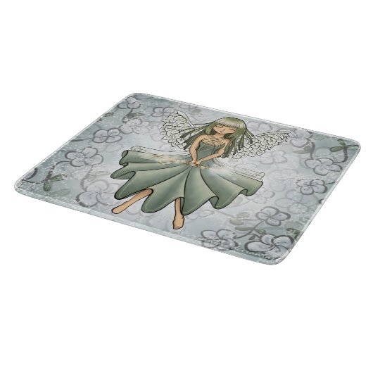 Glass Cutting Board- Fairy Summoning Spring Design Snijplank (Hoek)