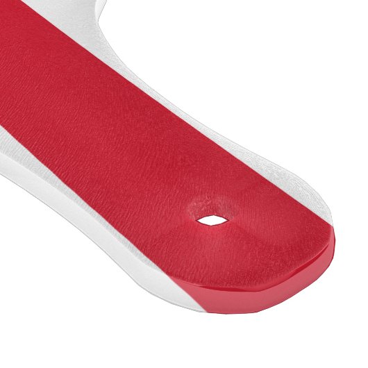 Glass cutting board paddle with flag Montreal Snijplank (Hoek)