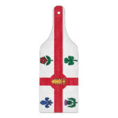 Glass cutting board paddle with flag Montreal Snijplank (Voorkant)