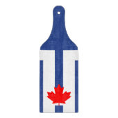 Glass cutting board paddle with flag of Toronto Snijplank (Voorkant)