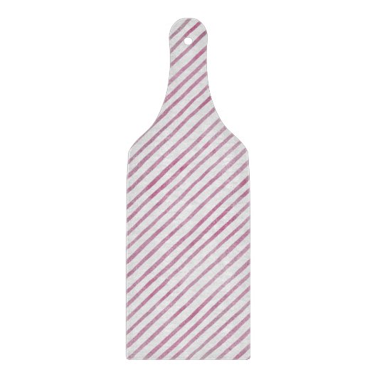 Glass Cutting Board - Pink Stripe Pattern Snijplank (Voorkant)