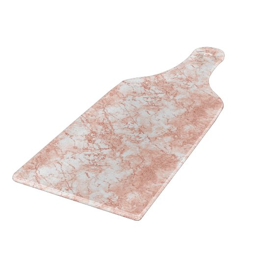 Glass Cutting Board - Rose Gold Marble Pattern Snijplank (Hoek)
