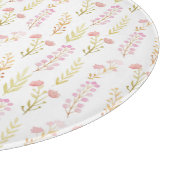 Glass Cutting Board Round - Pink Flower Pattern Snijplank (Hoek)