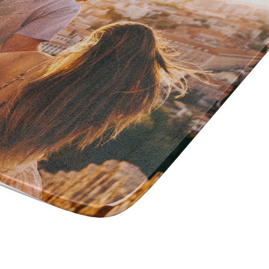 Glass Cutting Board Uw Foto Template Snijplank (Hoek)