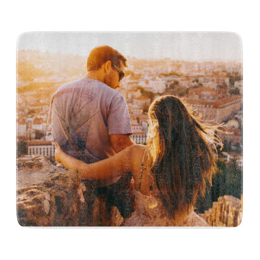 Glass Cutting Board Uw Foto Template Snijplank (Voorkant)