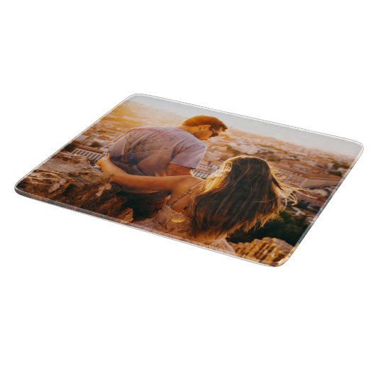 Glass Cutting Board Uw Foto Template Snijplank (Hoek)