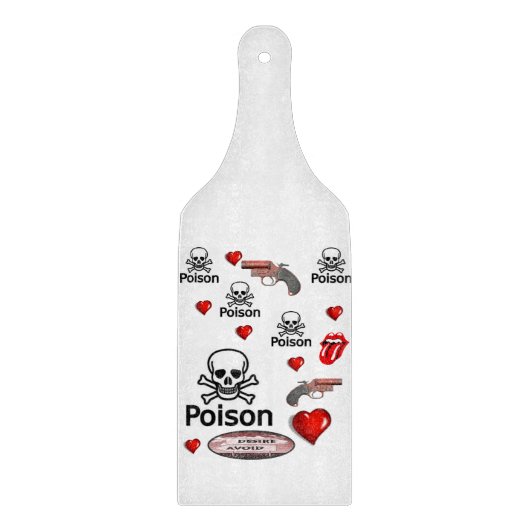 Glass Cutting Board Valentijnsdag Poison Snijplank (Voorkant)