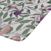 GLASS CUTTING BOARD : WILLIAM MORRIS : POMEGRANAAT SNIJPLANK (Hoek)