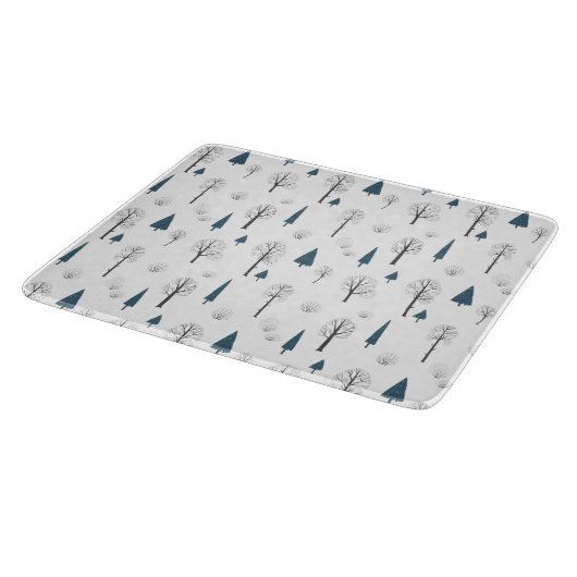 Glass Cutting Board - Winter Pattern Snijplank (Hoek)