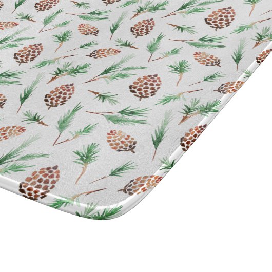 Glass Cutting Board - Winter Pattern Snijplank (Hoek)