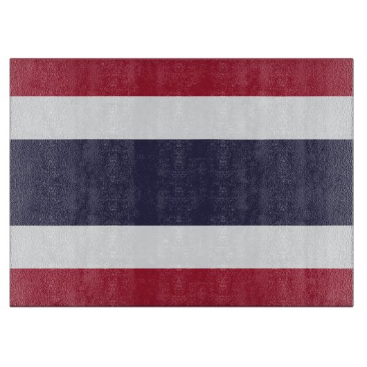 Glass cutting board with Flag of Thailand Snijplank (Voorkant)