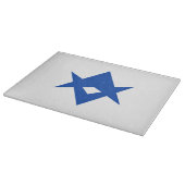 Glass cutting board with Flag of Toyota City Snijplank (Hoek)