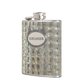 Glass Decanter Afbeelding, gepersonaliseerd Heupfles (Links)