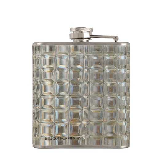 Glass Decanter Afbeelding, gepersonaliseerd Heupfles (Achterkant)