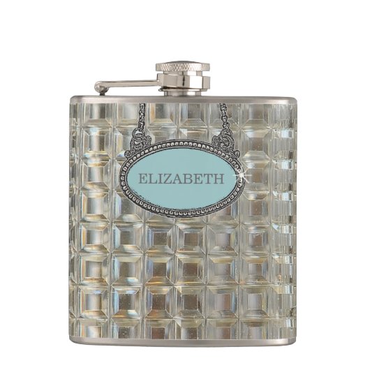 Glass Decanter look-Wedding Heupfles (Voorkant)