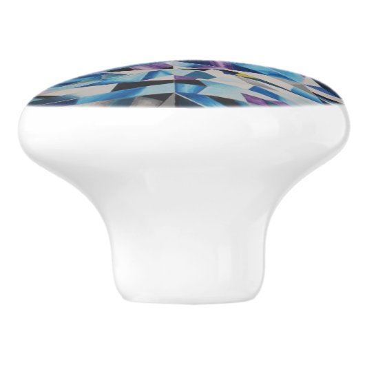 Glass Diamond Ceramic Knob. Keramische Knop (Zijkant)