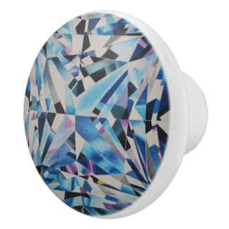 Glass Diamond Ceramic Knob. Keramische Knop