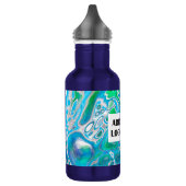 Glass Digital Abstracte Art met speciaal Zee Waterfles (Links)