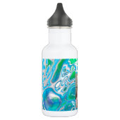 Glass Digital Abstracte Art met speciaal Zee Waterfles (Links)