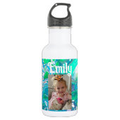 Glass Digital Abstracte Art met speciaal Zee Waterfles (Voorkant)