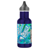 Glass Digital Abstracte Art met speciaal Zee Waterfles (Links)